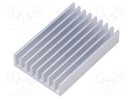 Heatsink: extruded; grilled; natural; L: 50mm; W: 33mm; H: 10mm; raw FISCHER ELEKTRONIK