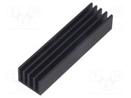 Heatsink: extruded; grilled; black; L: 75mm; W: 19mm; H: 14mm FISCHER ELEKTRONIK