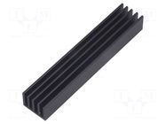 Heatsink: extruded; grilled; black; L: 100mm; W: 19mm; H: 10mm FISCHER ELEKTRONIK