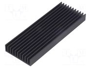 Heatsink: extruded; grilled; universal; black; L: 100mm; W: 37mm FISCHER ELEKTRONIK