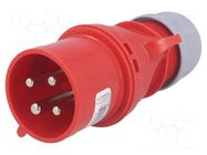 Connector: AC supply 3-phase; plug; male; 32A; 400VAC; Shark; IP44 PCE