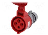 Connector: AC supply 3-phase; socket; female; 32A; 400VAC; IP44 PCE
