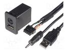 USB/AUX adapter; Opel; Jack 3,5mm 4pin socket,USB A socket PER.PIC.