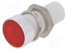 Indicator: LED; flat; Ø8mm; polycarbonate; ØLED: 5mm; Body: silver SIGNAL-CONSTRUCT