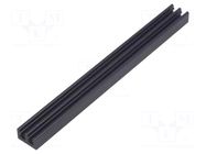 Heatsink: extruded; grilled; black; L: 100mm; W: 10mm; H: 6mm FISCHER ELEKTRONIK
