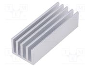 Heatsink: extruded; grilled; natural; L: 50mm; W: 19mm; H: 14mm; raw FISCHER ELEKTRONIK