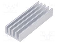 Heatsink: extruded; grilled; natural; L: 50mm; W: 19mm; H: 10mm; raw FISCHER ELEKTRONIK