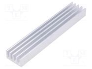 Heatsink: extruded; grilled; natural; L: 100mm; W: 19mm; H: 10mm; raw FISCHER ELEKTRONIK