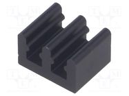 Heatsink: extruded; black; L: 8mm; W: 10mm; H: 6mm; 73K/W; aluminium FISCHER ELEKTRONIK