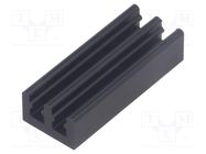 Heatsink: extruded; black; L: 25mm; W: 10mm; H: 6mm; 26K/W; aluminium FISCHER ELEKTRONIK