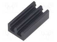 Heatsink: extruded; black; L: 19mm; W: 10mm; H: 6mm; 36K/W; aluminium FISCHER ELEKTRONIK