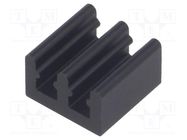 Heatsink: extruded; black; L: 10mm; W: 10mm; H: 6mm; 70K/W; aluminium FISCHER ELEKTRONIK