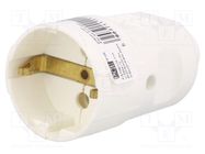 Connector: AC supply; female; socket; 2P+PE; 230VAC; 16A; white PCE