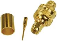 RF/COAXIAL, SMA PLUG, STRAIGHT, 50 OHM, CRIMP