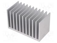 Heatsink: extruded; grilled; natural; L: 50mm; W: 100mm; H: 60mm; raw FISCHER ELEKTRONIK