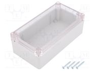 Enclosure: multipurpose; X: 82mm; Y: 158mm; Z: 55mm; ABS; grey; gasket KRADEX