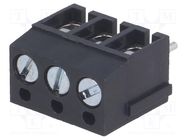 PCB terminal block; angled 90°; 5mm; ways: 3; on PCBs; 2.5mm2; 24A DEGSON ELECTRONICS