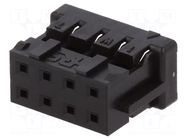 Connector: wire-wire/PCB; plug; female; PIN: 8; SignalBee; straight HIROSE