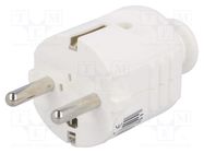 Connector: AC supply; male; plug; 2P+PE; 230VAC; 16A; white; PIN: 3 PCE