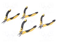 Kit: pliers; bag; side,end,half-rounded nose; 4pcs. WIHA