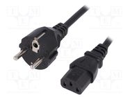 Cable; 3x0.75mm2; CEE 7/7 (E/F) plug,IEC C13 female; PVC; 1.5m LIAN DUNG