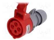 Connector: AC supply 3-phase; socket; female; 16A; 400VAC; IP44 PCE