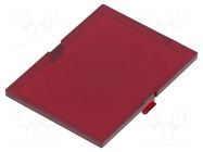 Front panel; without frame,with holder; semi-transparent red ITALTRONIC