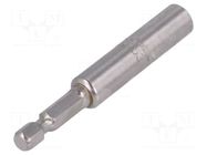 Holder; 1/4"; Overall len: 75mm; Mounting: 1/4" (E6,3mm) BAHCO