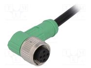 Connection lead; M12; PIN: 5; angled; 10m; plug; 60VAC; 4A; SAC; PVC PHOENIX CONTACT