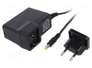 Power supply: switching; mains,plug-in; 6VDC; 4A; 24W; Out: 5,5/2,1 SUNNY