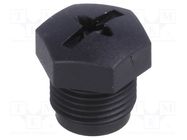 Protection cover; female M12 connectors; plastic HIRSCHMANN