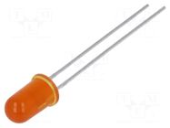 LED; 5mm; orange; 6.1mcd; 60°; Front: convex; 1.9÷2.4VDC BROADCOM (AVAGO)