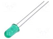 LED; green; 5mm; 12÷70mcd; 24°; Front: convex; 2.1÷2.7VDC BROADCOM (AVAGO)