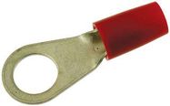 TERMINAL, RING TONGUE, 3/8", 8AWG, CRIMP, RED