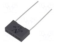 Capacitor: polypropylene; R73; 1nF; 1.6kVDC; 450VAC; 18x5x11mm; THT KEMET