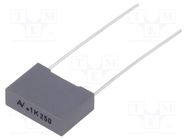 Capacitor: polyester; 100nF; 160VAC; 250VDC; 10mm; ±10%; 13x4x9mm KEMET