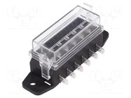 Fuse boxes; 19mm; 100A; screw,push-in; Leads: connectors; ways: 6 MTA