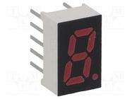 Display: LED; 7-segment; 8mm; 0.315"; No.char: 1; red; 0.35÷5.39mcd BROADCOM (AVAGO)