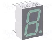 Display: LED; 7-segment; 14.22mm; 0.56"; No.char: 1; green; cathode BROADCOM (AVAGO)