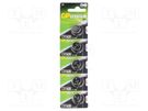Battery: lithium; 3V; CR1620,coin; 78mAh; non-rechargeable; 5pcs. GP