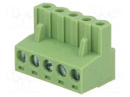 Connector: pluggable terminal block; plug; female; 12A; 250V; 1x5 XINYA