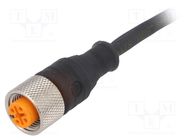 Connection lead; M12; PIN: 4; straight; 2m; plug; 250VAC; 4A; IP67 LUMBERG AUTOMATION