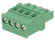 Pluggable terminal block; 5mm; ways: 4; angled 90°; plug; female PHOENIX CONTACT