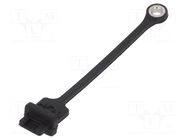 Protection cap; Application: USB AB micro socket; black; MUSB AMPHENOL COMMUNICATIONS SOLUTIONS