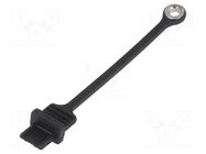 Protection cap; Application: USB B mini socket; black; MUSB AMPHENOL COMMUNICATIONS SOLUTIONS