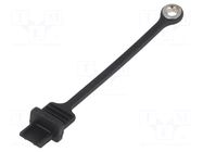 Protection cap; Application: USB B mini socket; black; MUSB AMPHENOL COMMUNICATIONS SOLUTIONS
