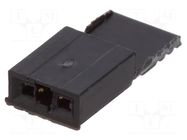 Connector: pin strips; jumper; female; PIN: 2; 2.54mm; 1x2 TE Connectivity