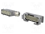 Connector: HDC; male + female; plug + socket,complete set; 24+PE 