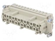 Connector: HDC; contact insert; female; 16A; 500V; Han E®; PIN: 24 HARTING