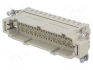 Connector: HDC; contact insert; male; 16A; 500V; Han E®; PIN: 24 HARTING